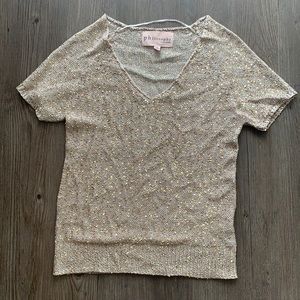 Philosophy Sequin Sparkle Top Size S